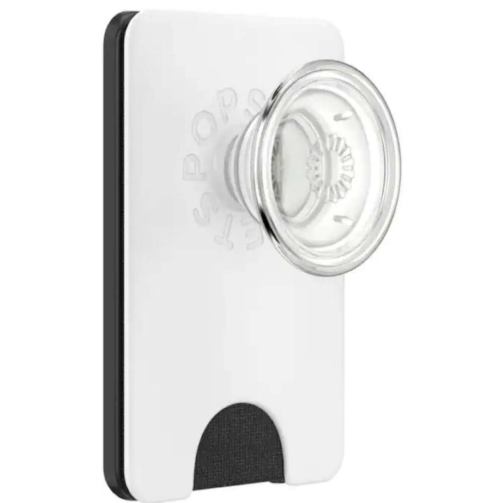 White Phone Case with Card Holder and Grip - Picture 8 of 10